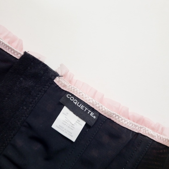 Vintage Black and Pink Polka Dot Corset - Picture 8 of 14